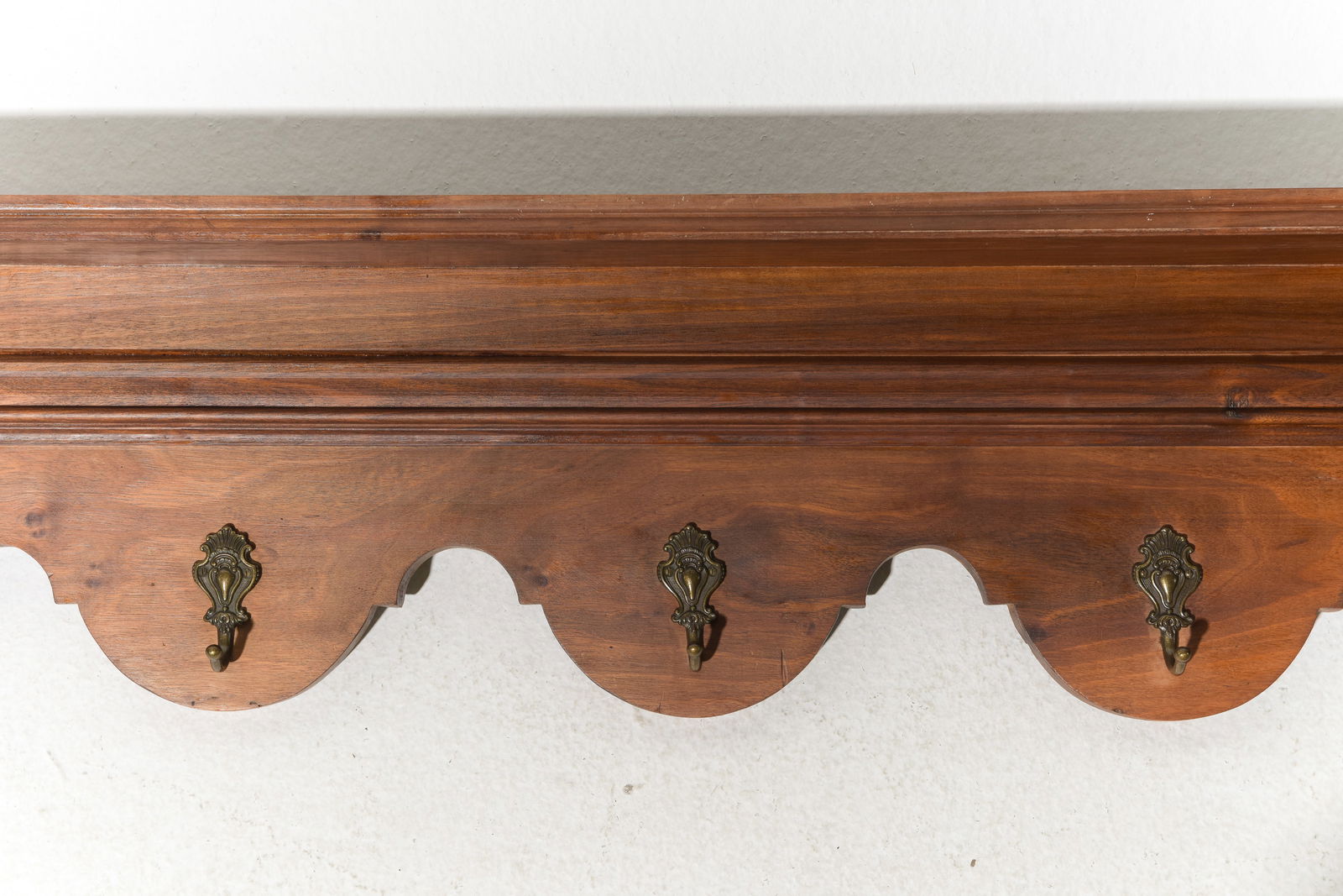 French Wall Rack / Shelf with Hooks - 2