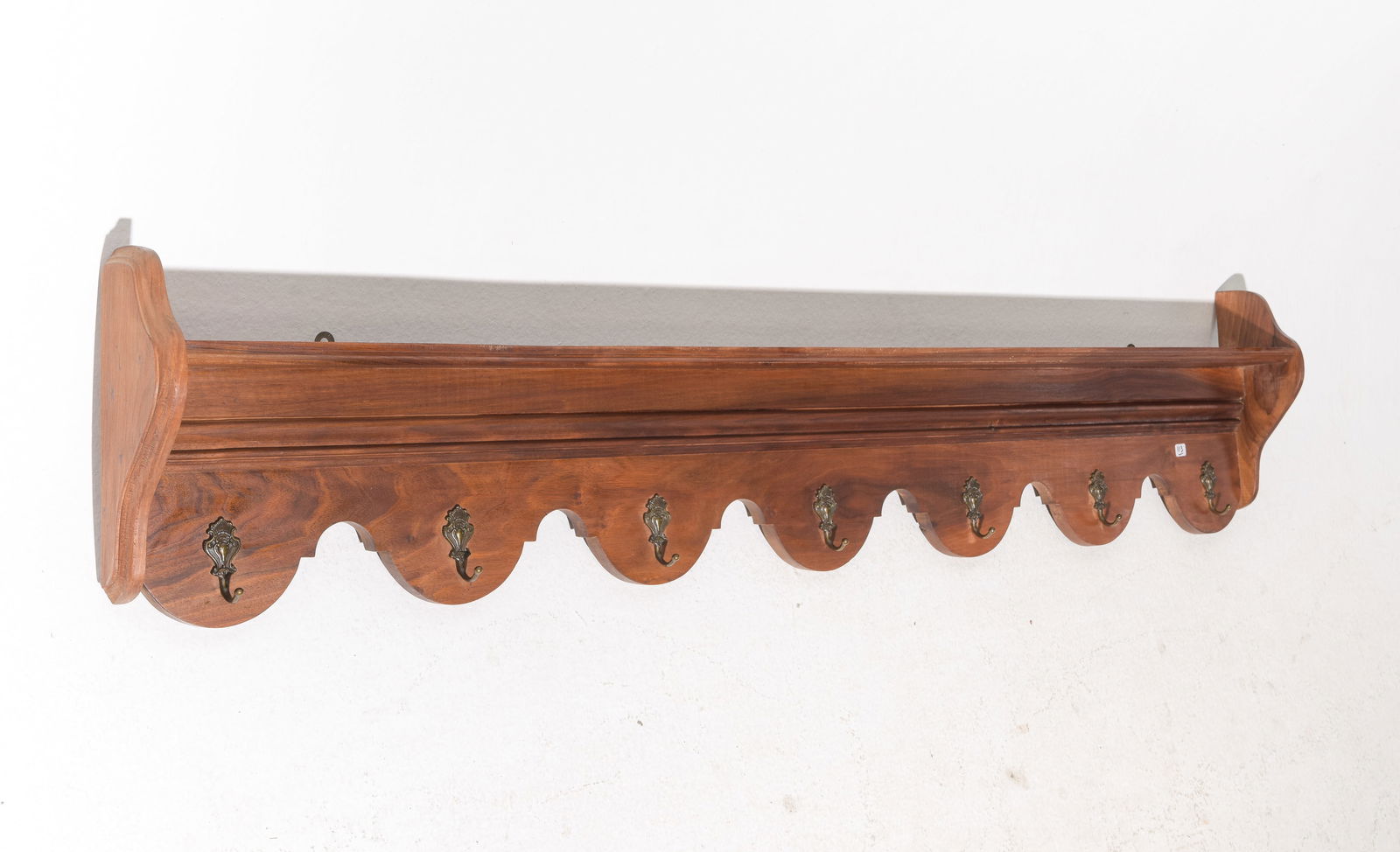 French Wall Rack / Shelf with Hooks - 3