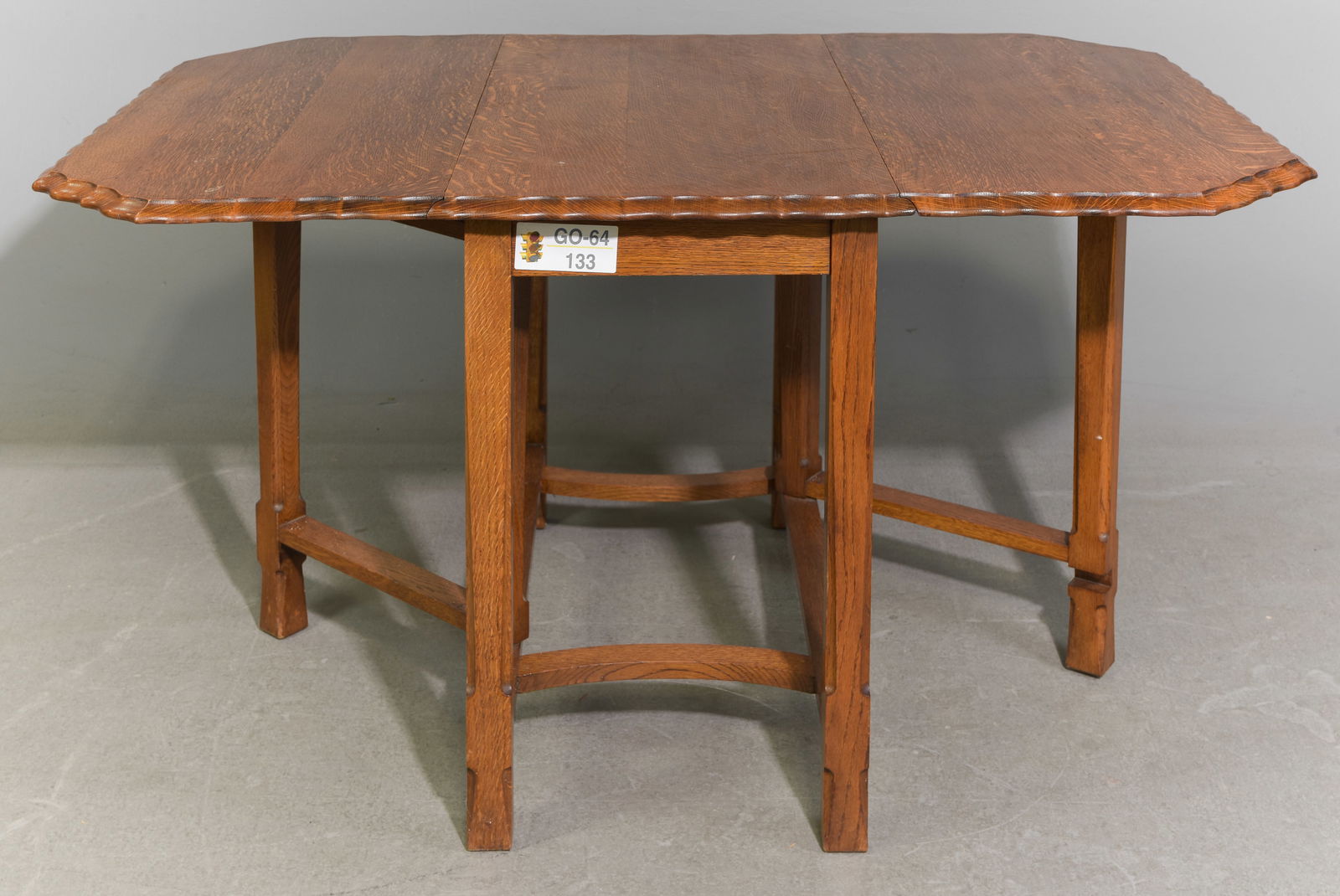 British Oak Drop Leaf Gateleg Table - 2