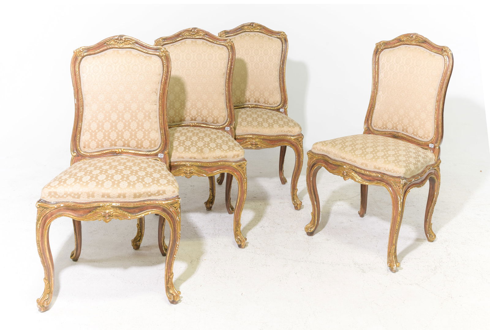 Louis XV Style Set of 4 Gilded Dining Chairs (1 of 4)