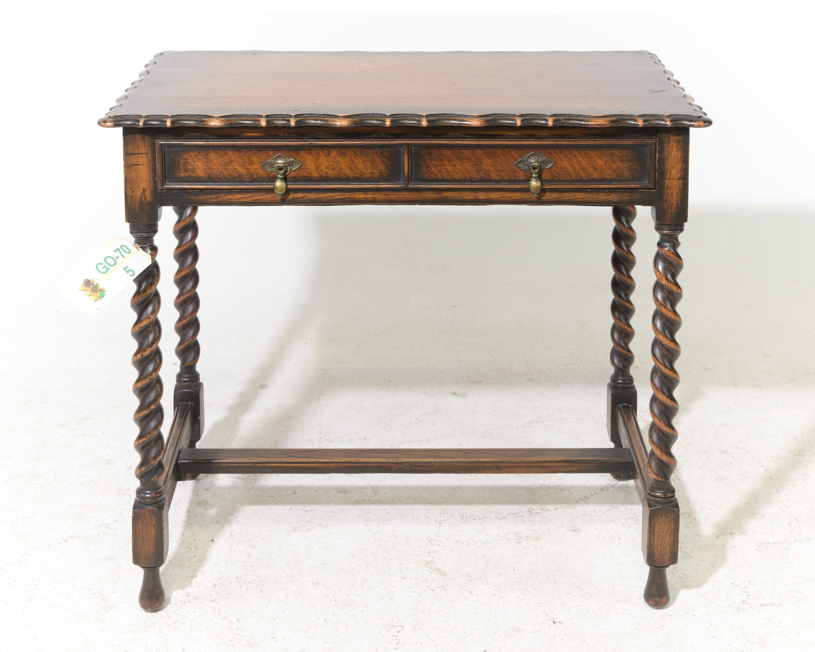 Jacobean Oak Barley Twist Single Drawer Table (1 of 3)