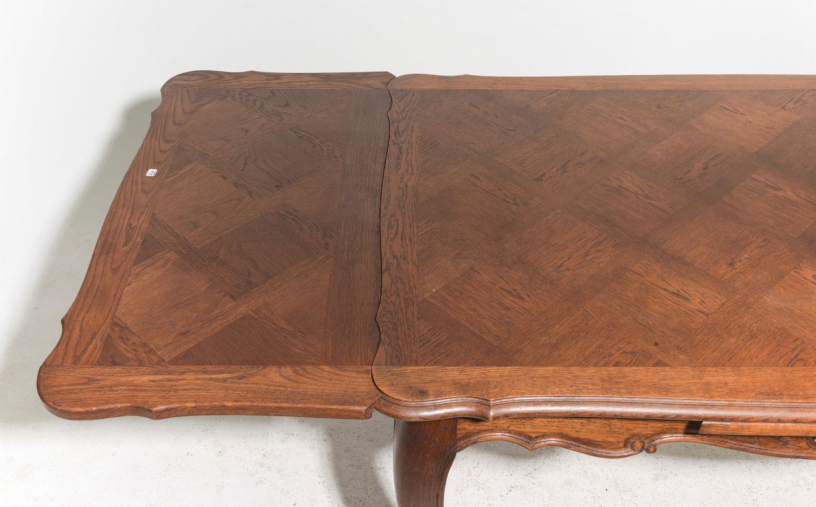 Louis XV Style Oak Draw Leaf Dining Table - 3