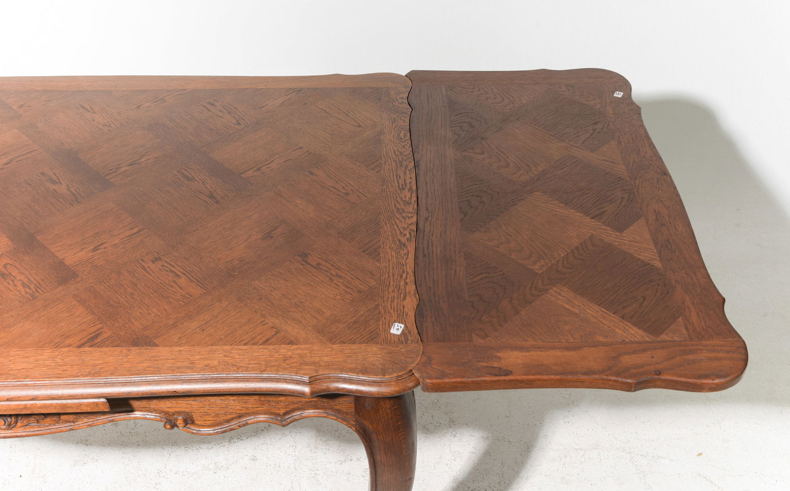 Louis XV Style Oak Draw Leaf Dining Table - 4