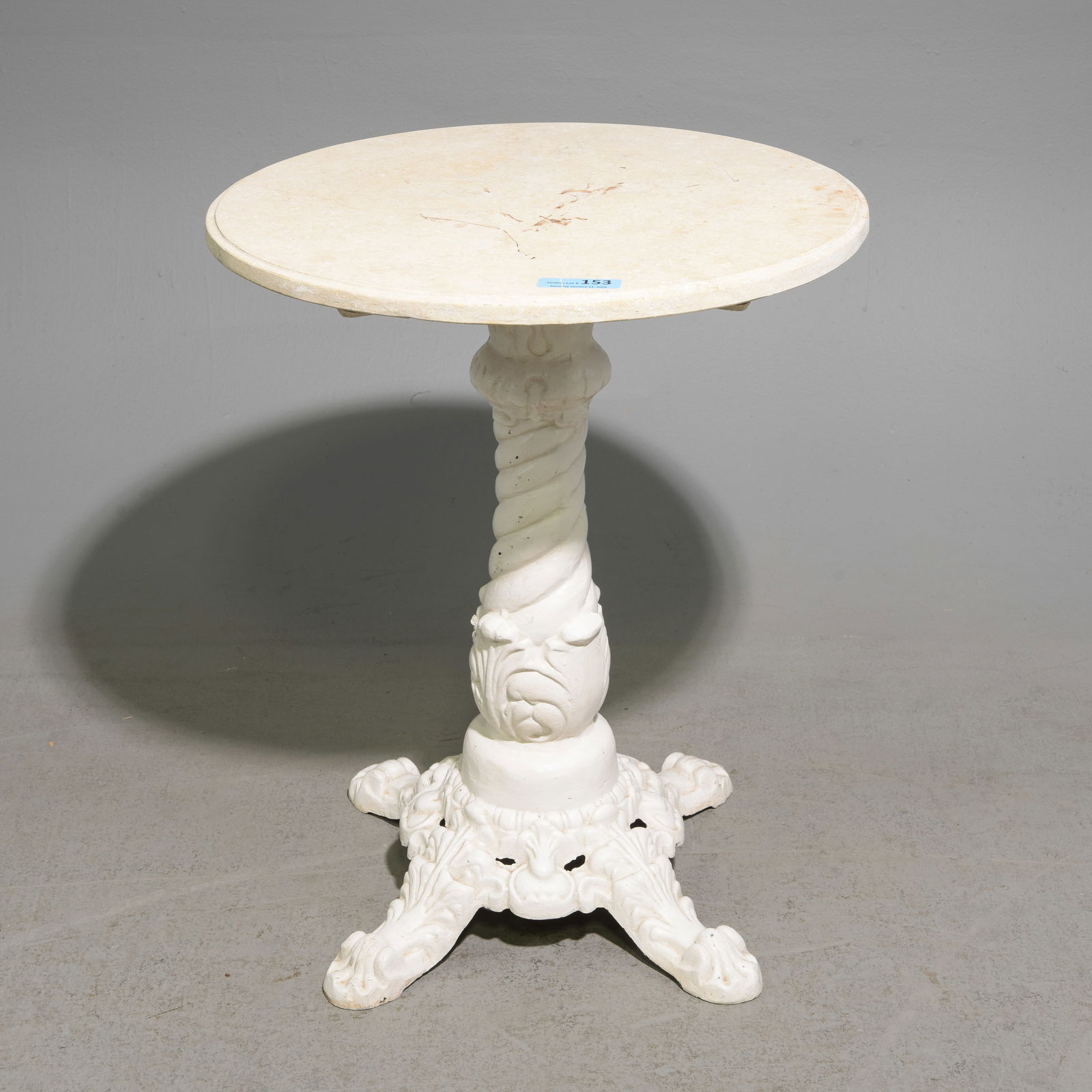 Painted Iron Base Pub / Bistro Table: Painted Iron Base Pub / Bistro Table - 30 in tall x 24 inch diameter