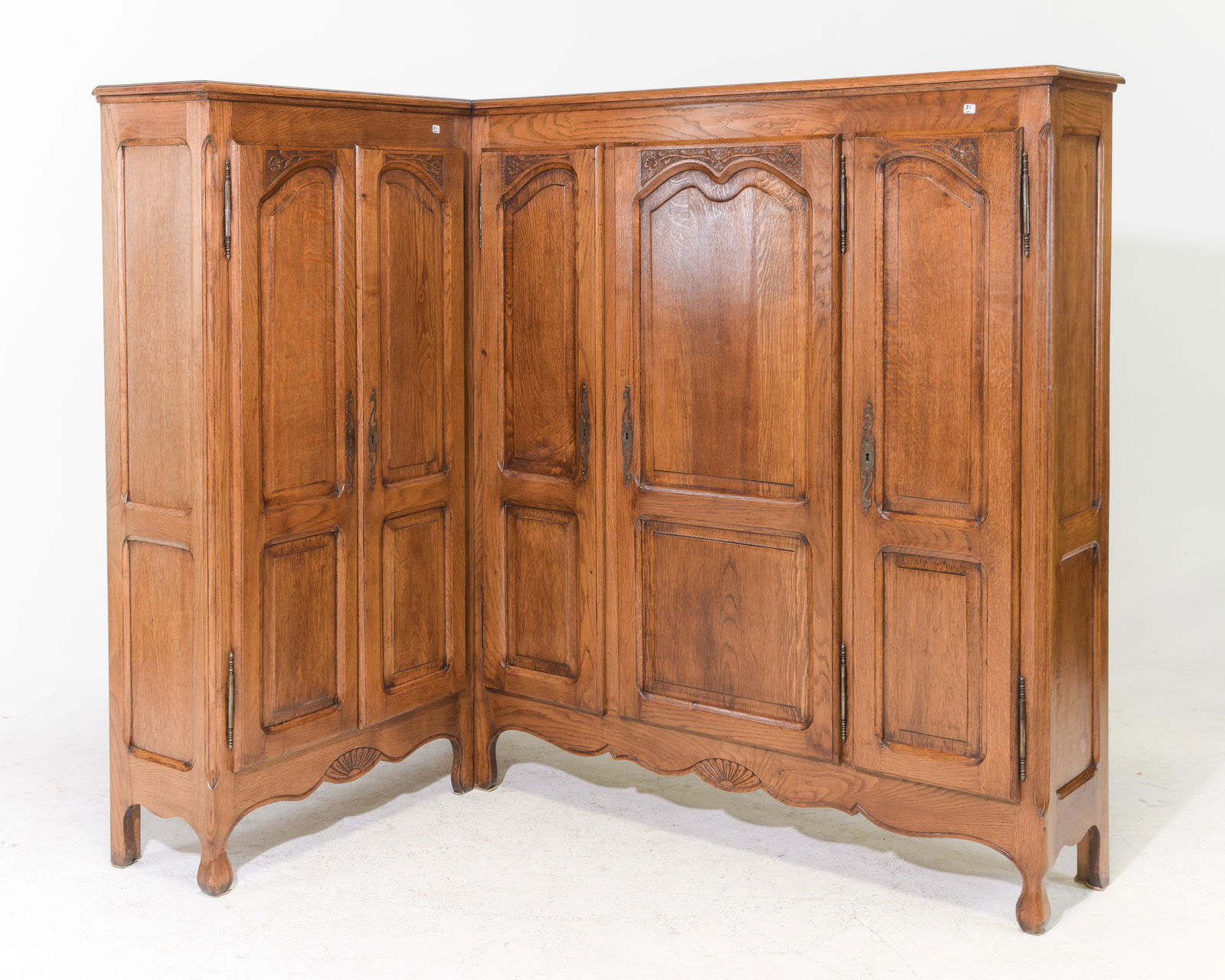Louis XV Style Oak Corner Cupboard (1 of 3)