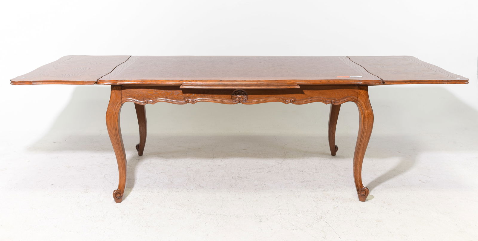 Louis XV Style Oak Draw Leaf Dining Table - 2