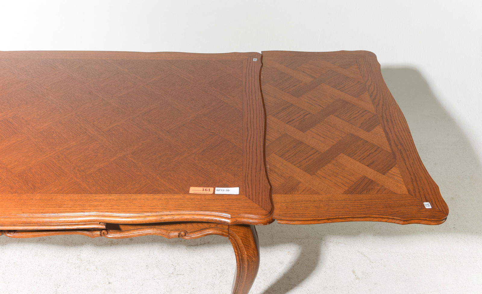 Louis XV Style Oak Draw Leaf Dining Table - 4