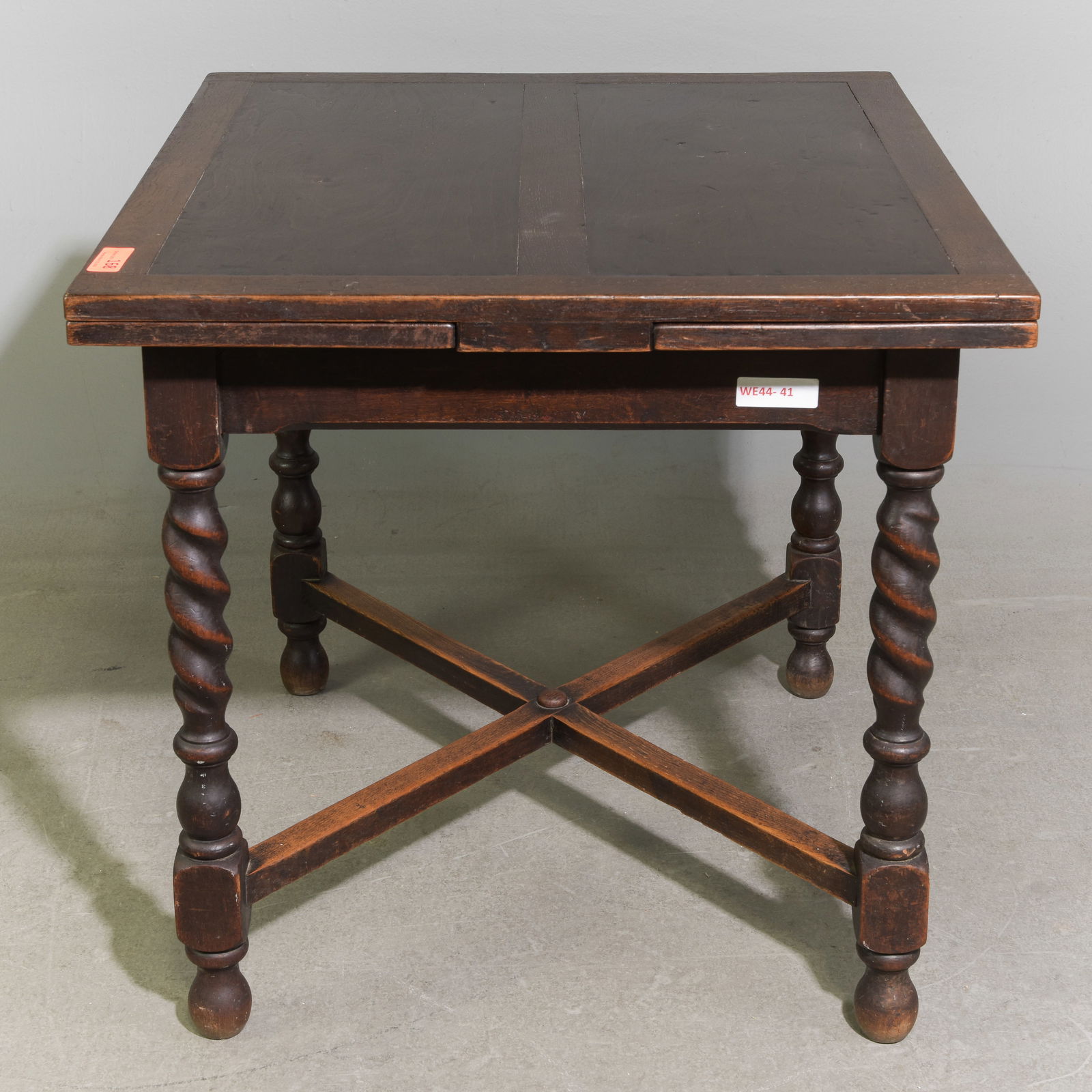 British Petite Oak Barley Twist Draw Leaf Table (1 of 3)