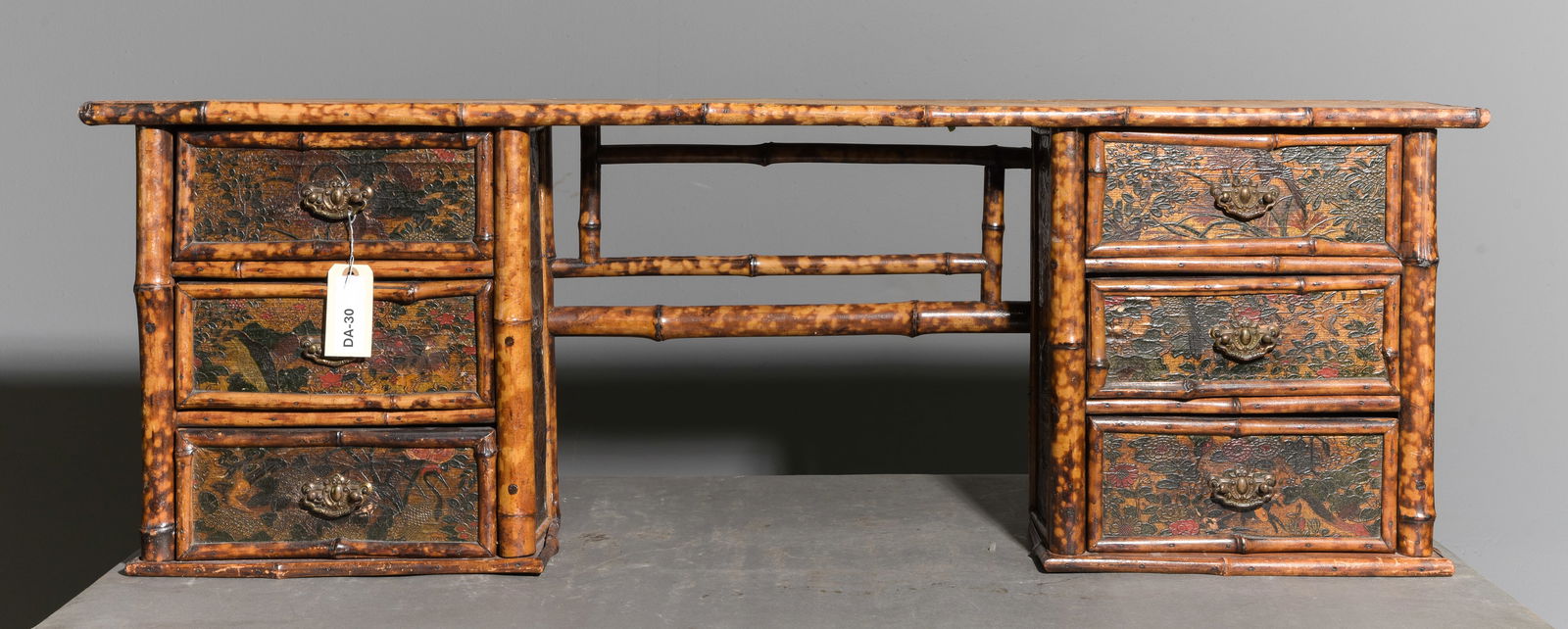 Bamboo Six Drawer Wall Shelf / Rack: Bamboo Six Drawer Wall Shelf / Rack - 16 in tall x 48 x 8.5