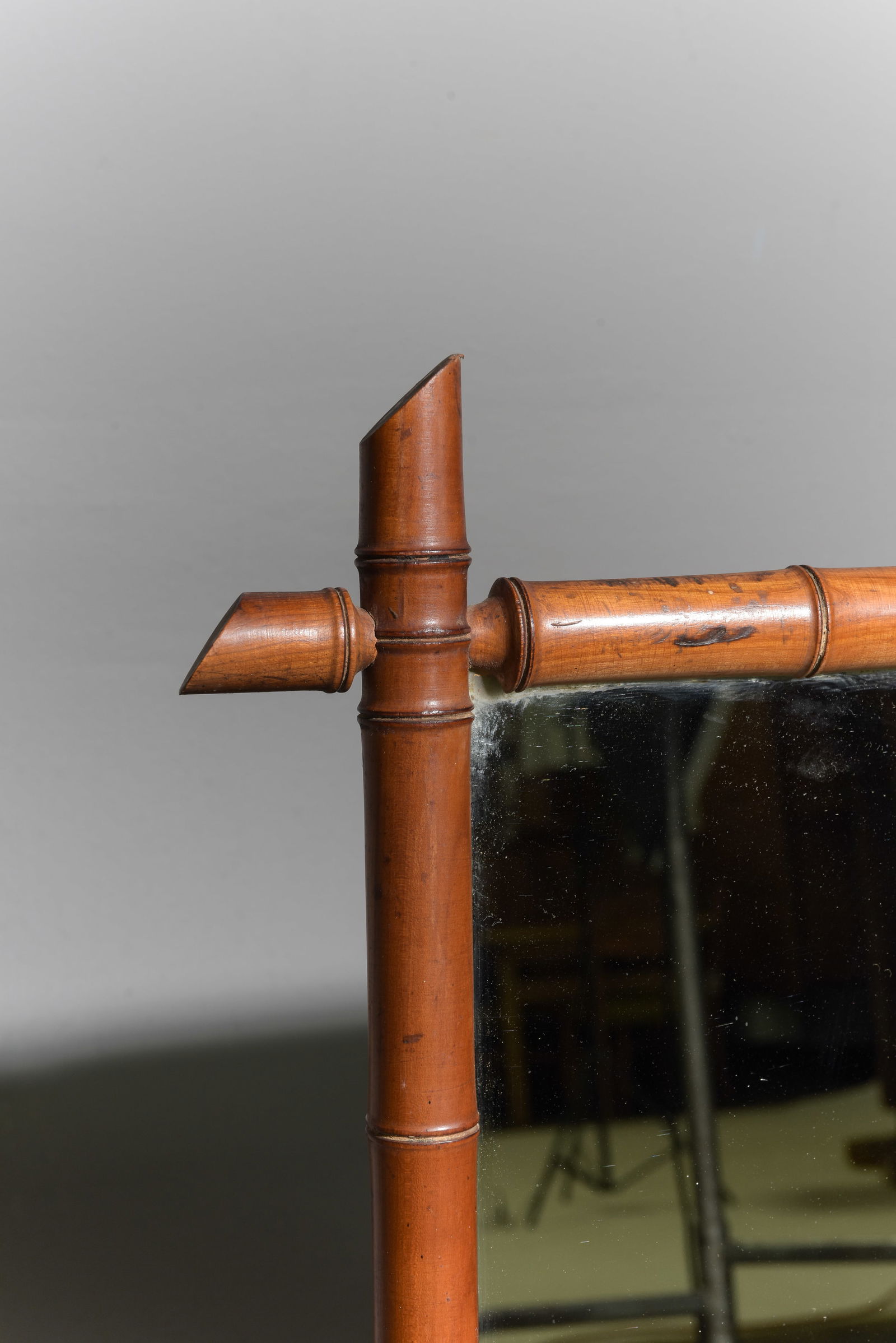 Faux Bamboo Framed Mirror - 2