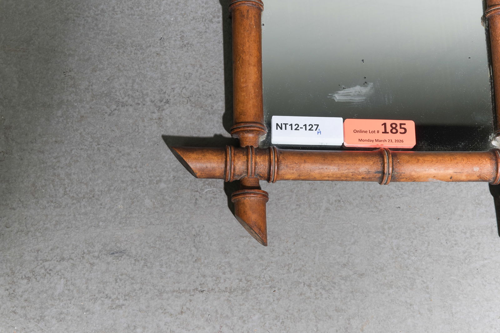 Faux Bamboo Small Framed Mirror - 2