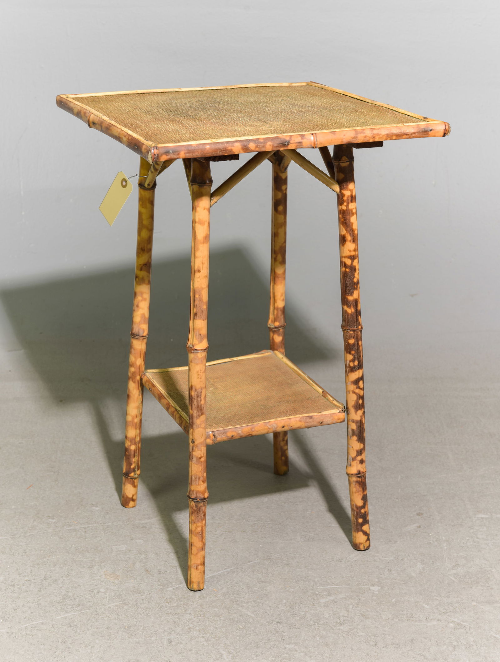 Bamboo Two Tier Occasional Table #2: Bamboo Two Tier Occasional Table - 26.25 in tall x 16.5 x 16.5
