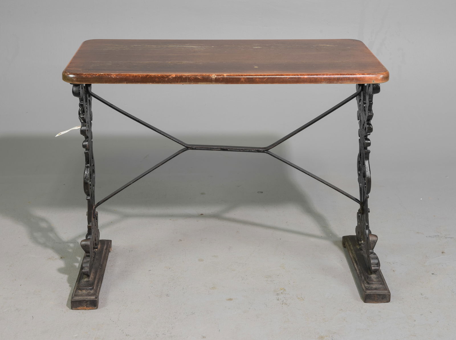 English Iron Base Rectangular Pub / Bistro Table (1 of 4)