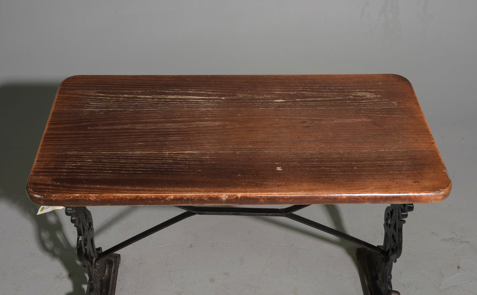 English Iron Base Rectangular Pub / Bistro Table - 2