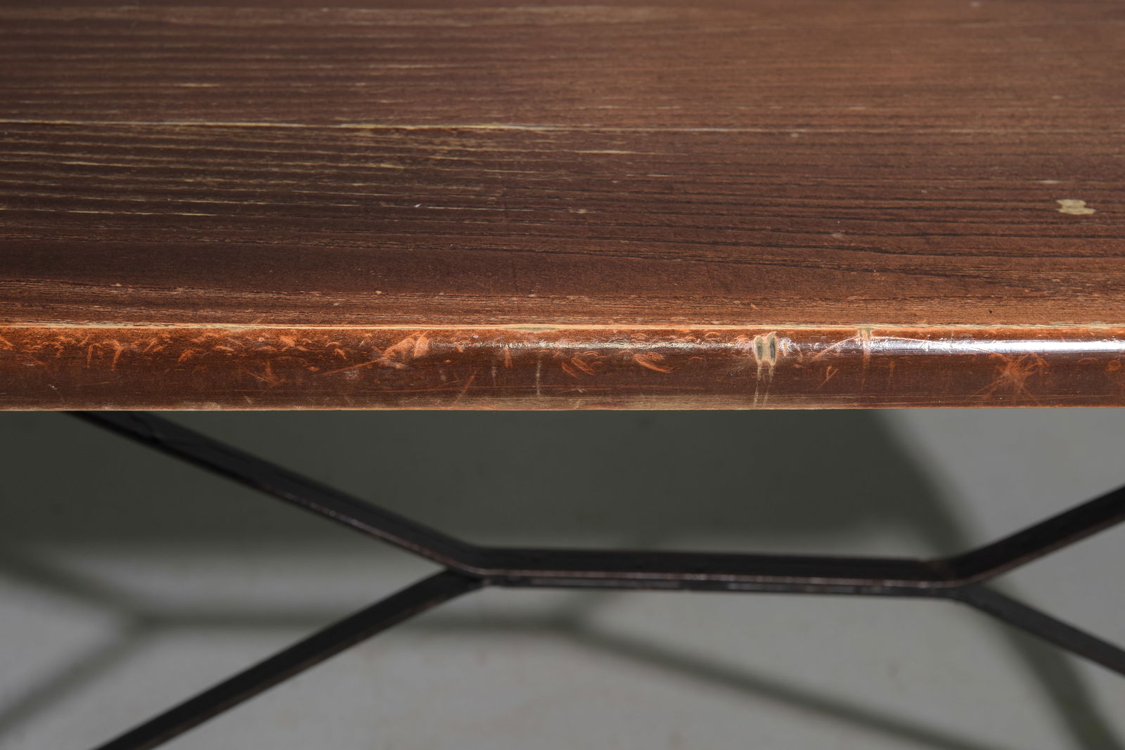 English Iron Base Rectangular Pub / Bistro Table - 3