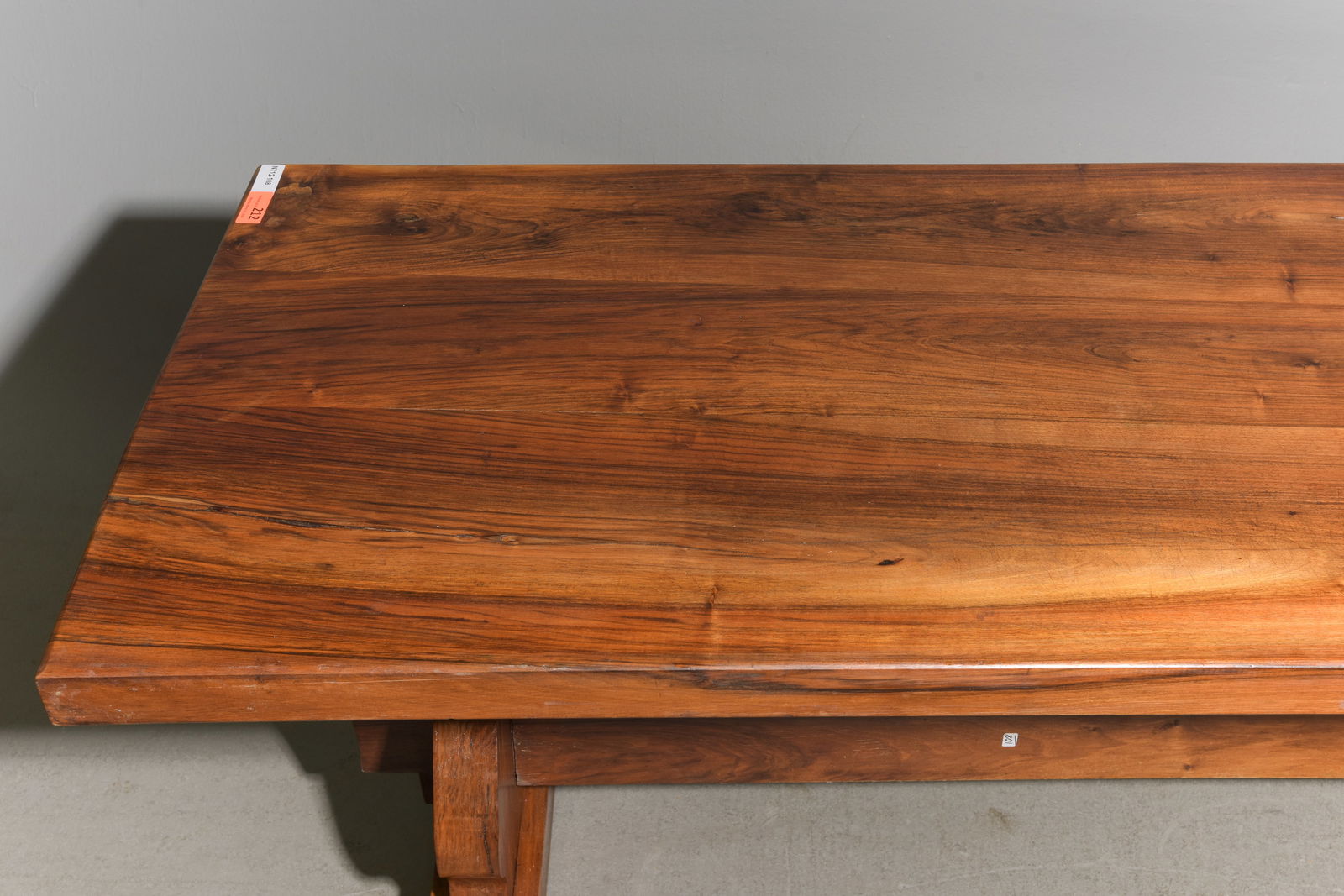 French Walnut Trestle Base Monastery Table - 2