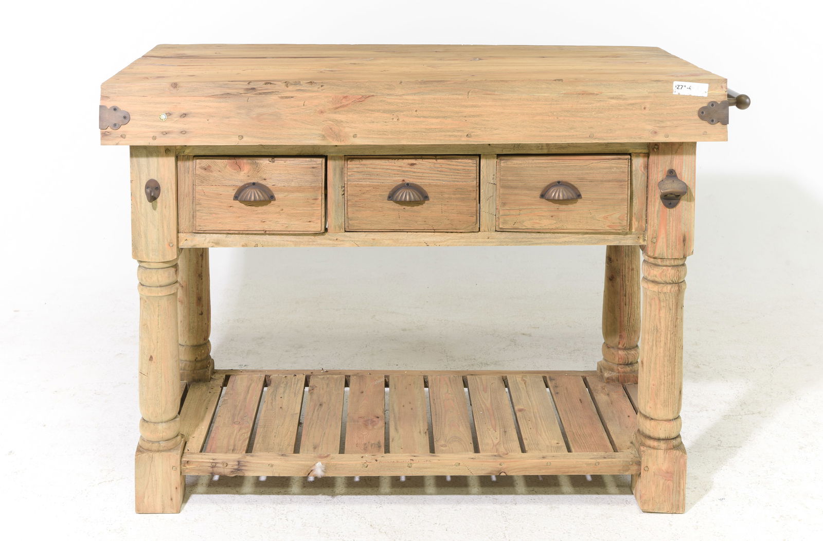3 Drawer Farmhouse Style Kitchen Island (1 of 5)