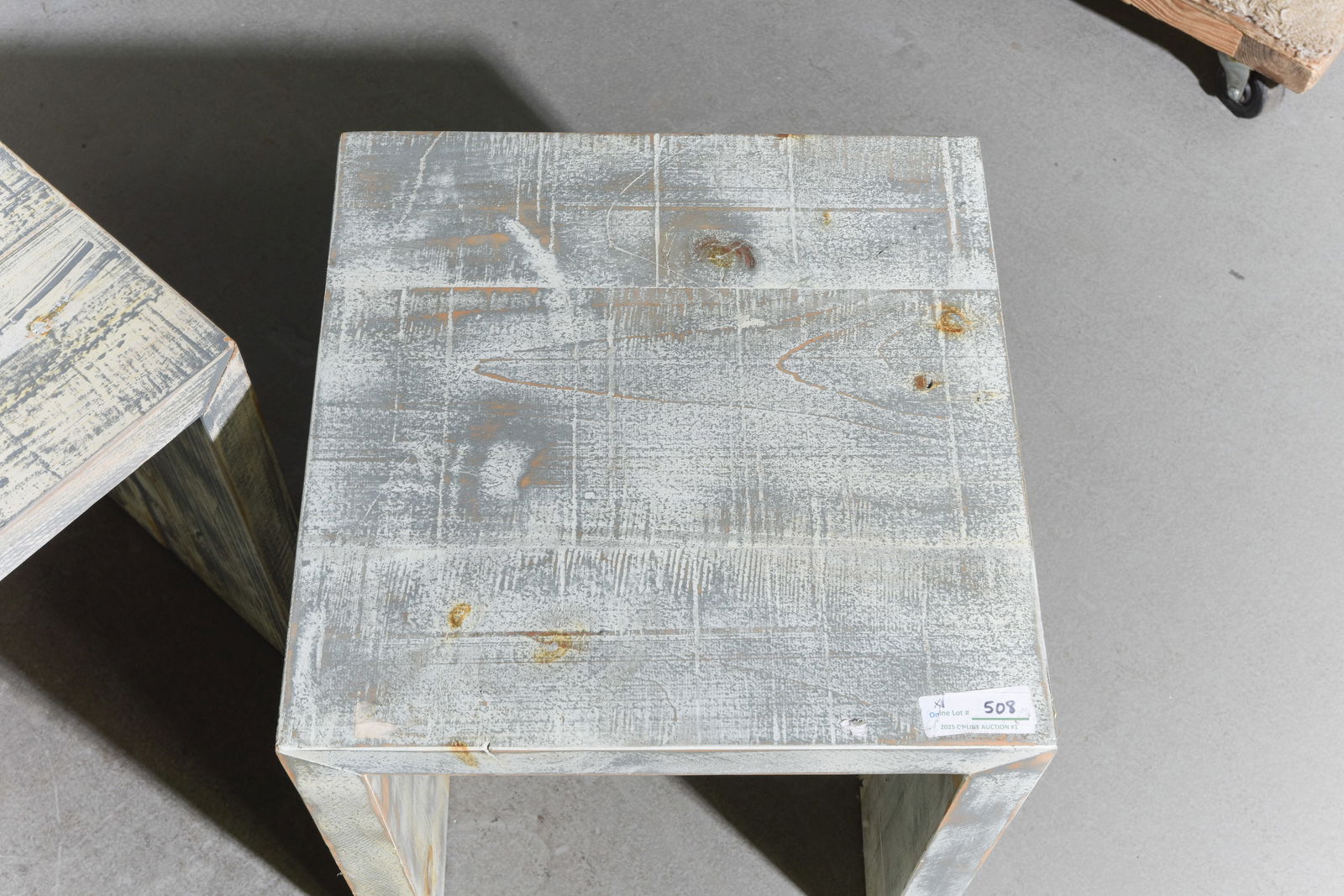 Rustic Painted Coffee Table & 2 End Tables - 3