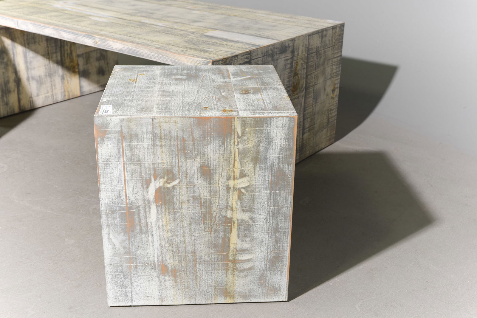 Rustic Painted Coffee Table & 2 End Tables - 5