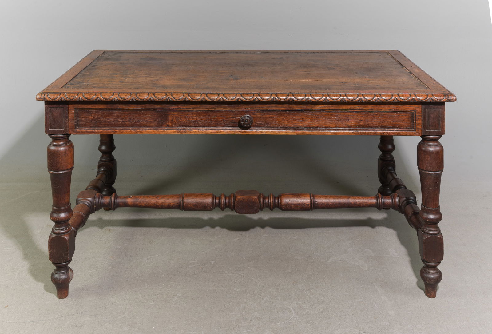 French Walnut Single Drawer Desk / Writing Table (1 of 5)