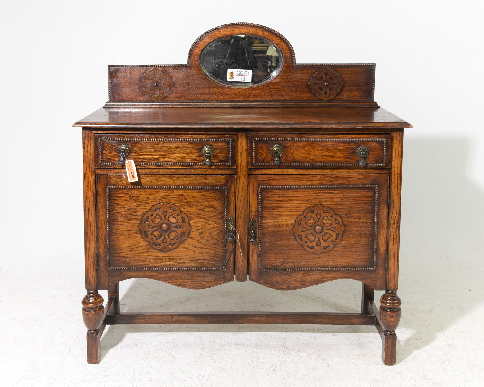 British Tudor Style Oak Buffet / Server (1 of 4)