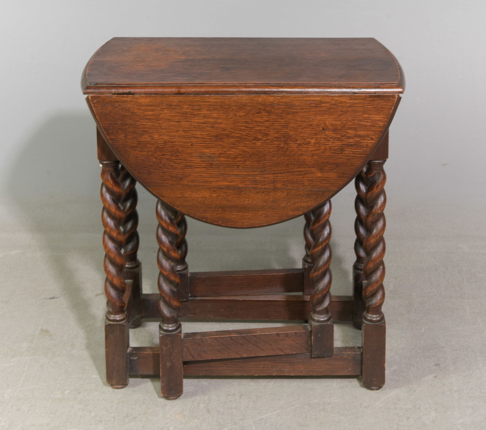 British Oak Barley Twist Drop Leaf Table (1 of 3)