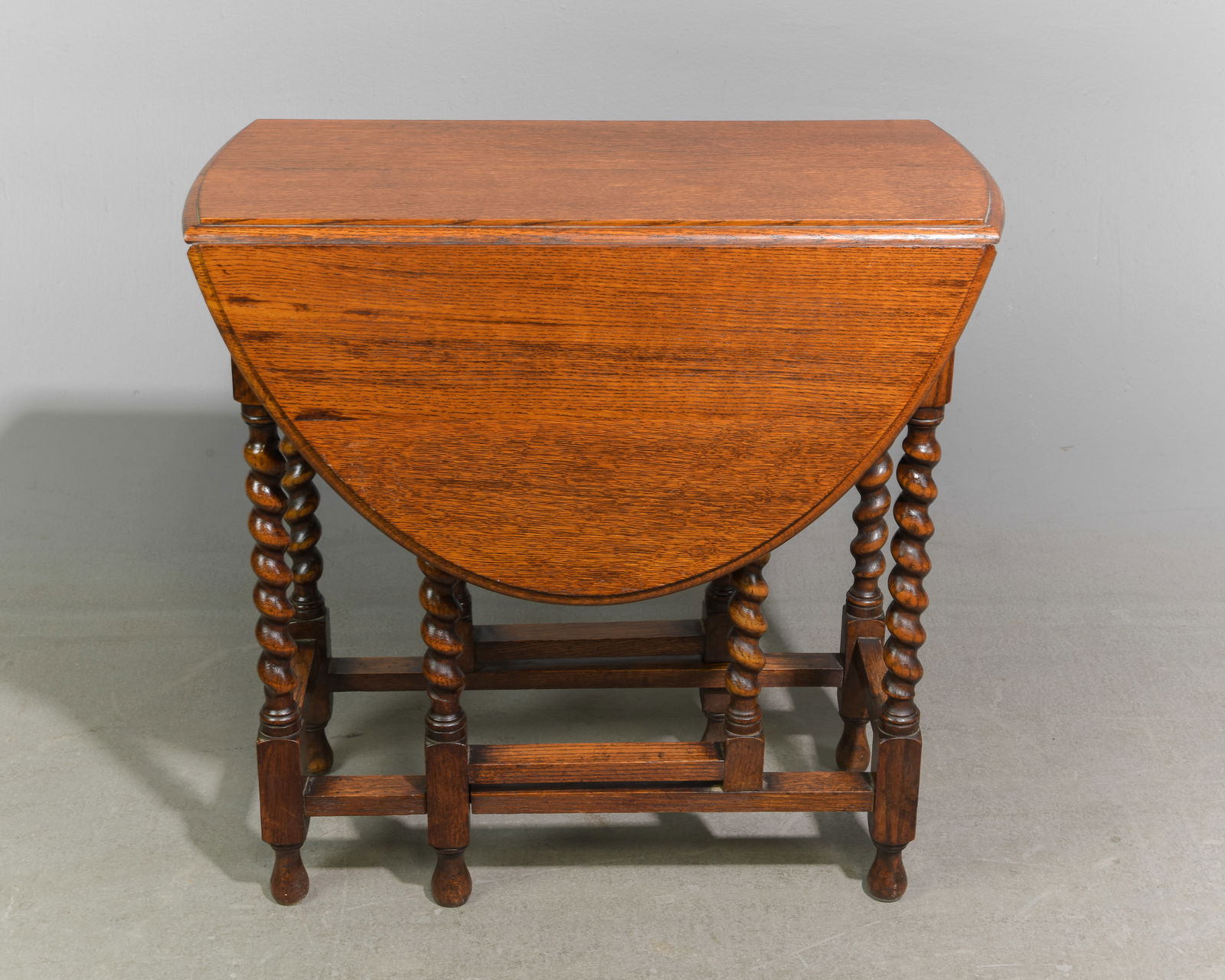 British Oak Barley Twist Drop Leaf Table (1 of 4)