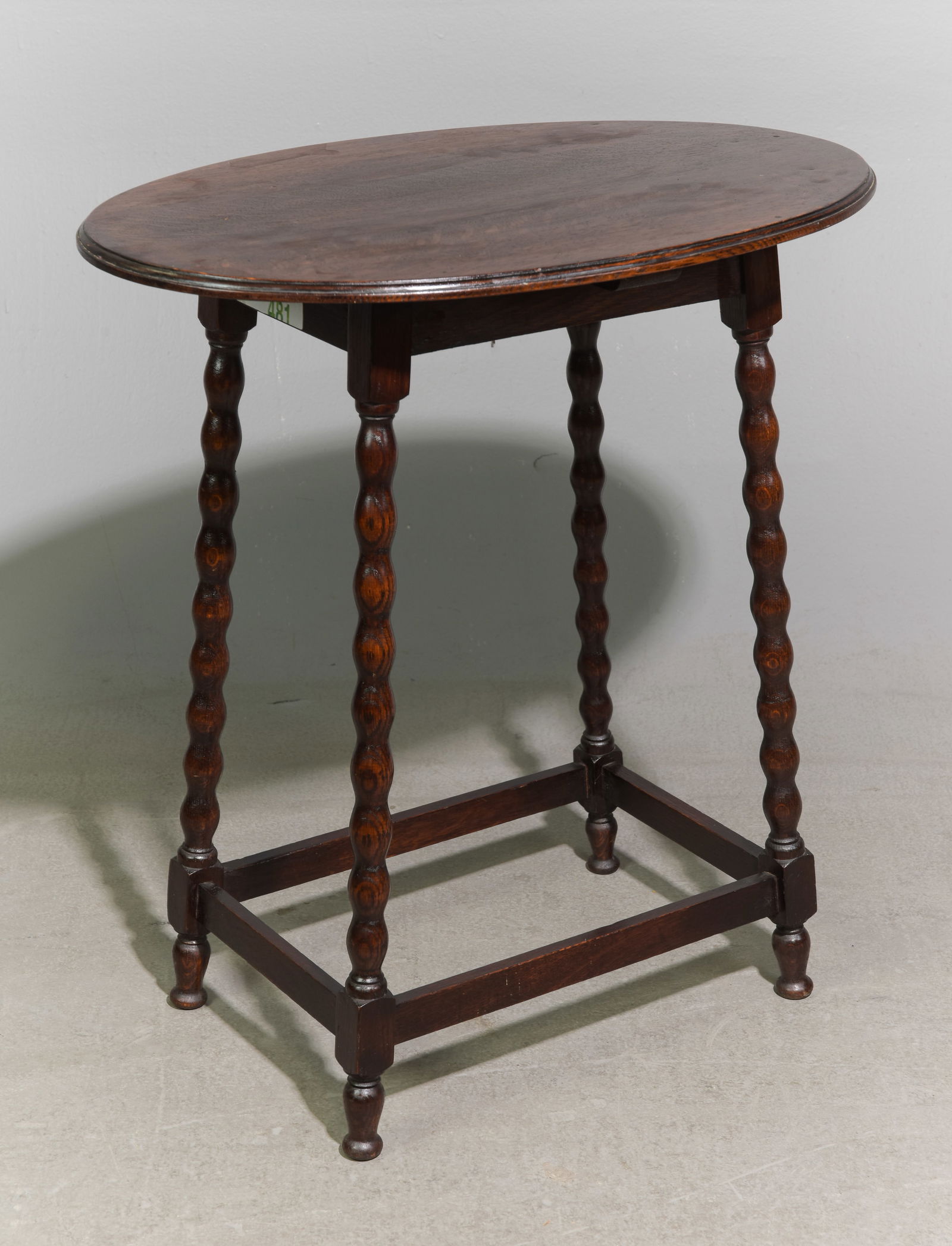 British Oak Bobbin Turned Leg Occasional Table (1 of 3)