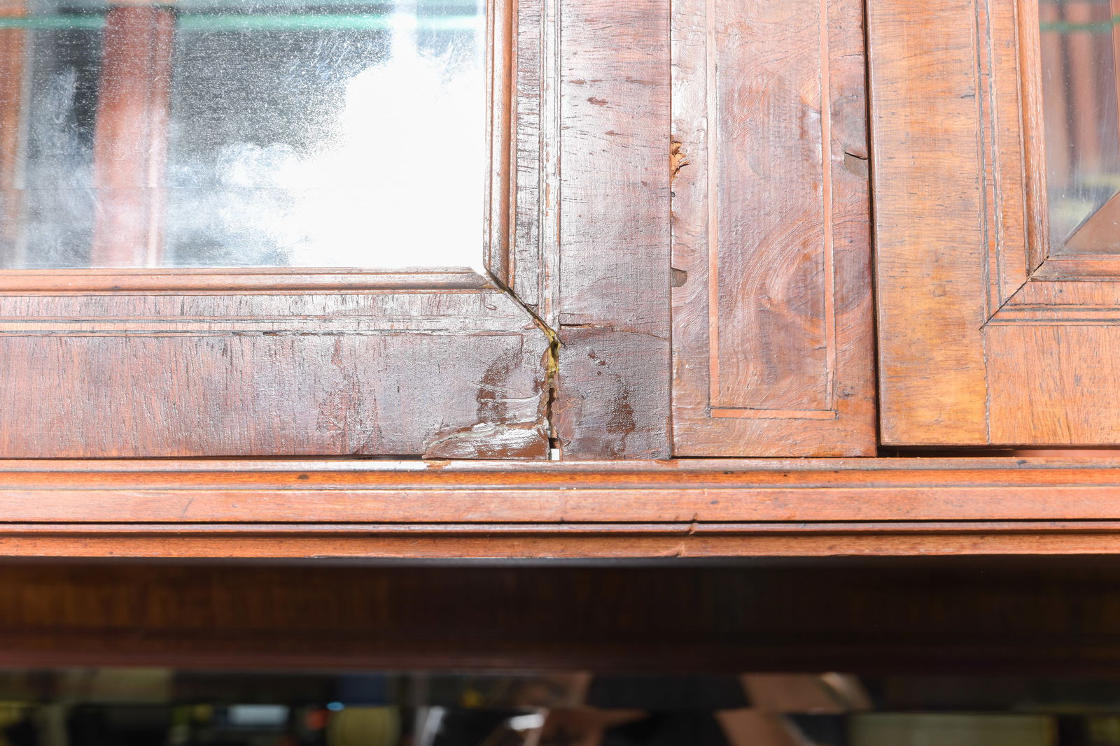 French Burled Walnut Marble Top Buffet - 5