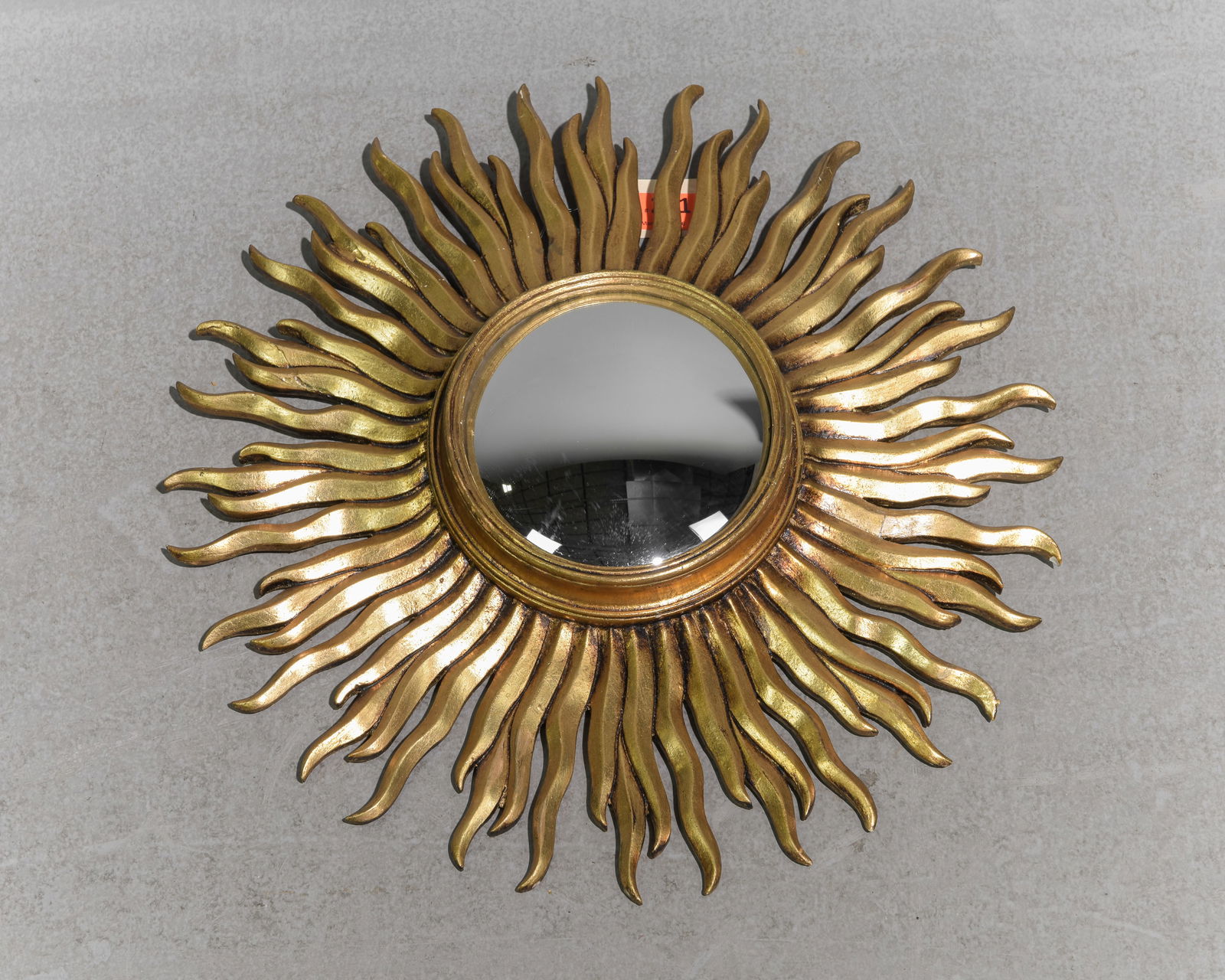 Gold Gilt Burst Framed Mirror: Gold Gilt Burst Framed Mirror - 21.5 inch diameter by 3 inch depth
