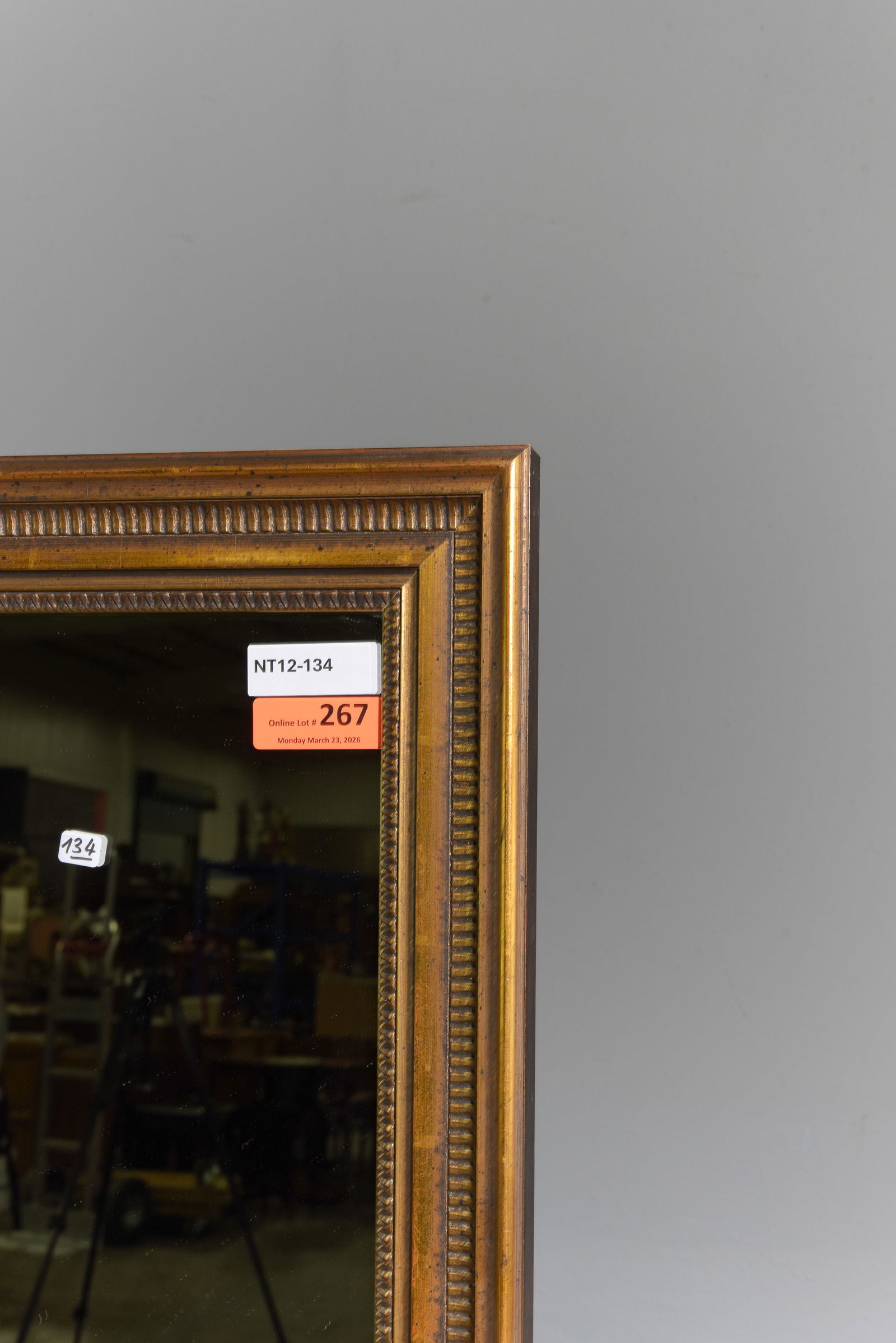 French Large Gold Framed Mirror - 2