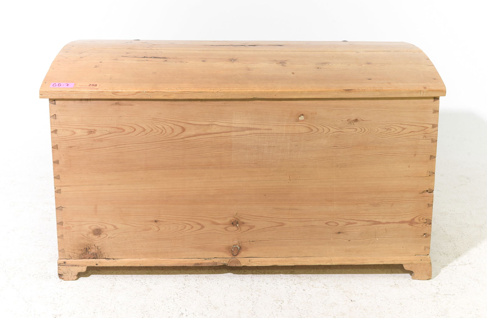 Large Dome Top Pine Trunk / Coffer: Large Dome Top Pine Trunk / Coffer / Blanket Chest - 25 in tall x 46.75 x 22.5