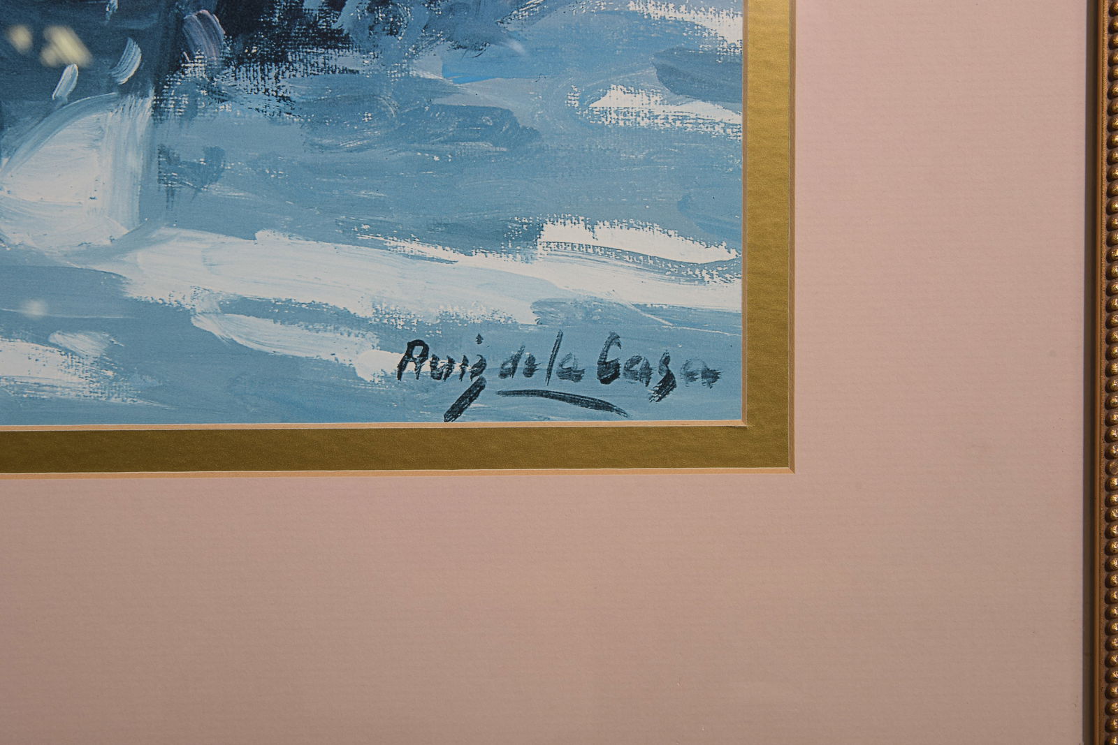 Gold Framed Large Signed Print - Pathway - 2