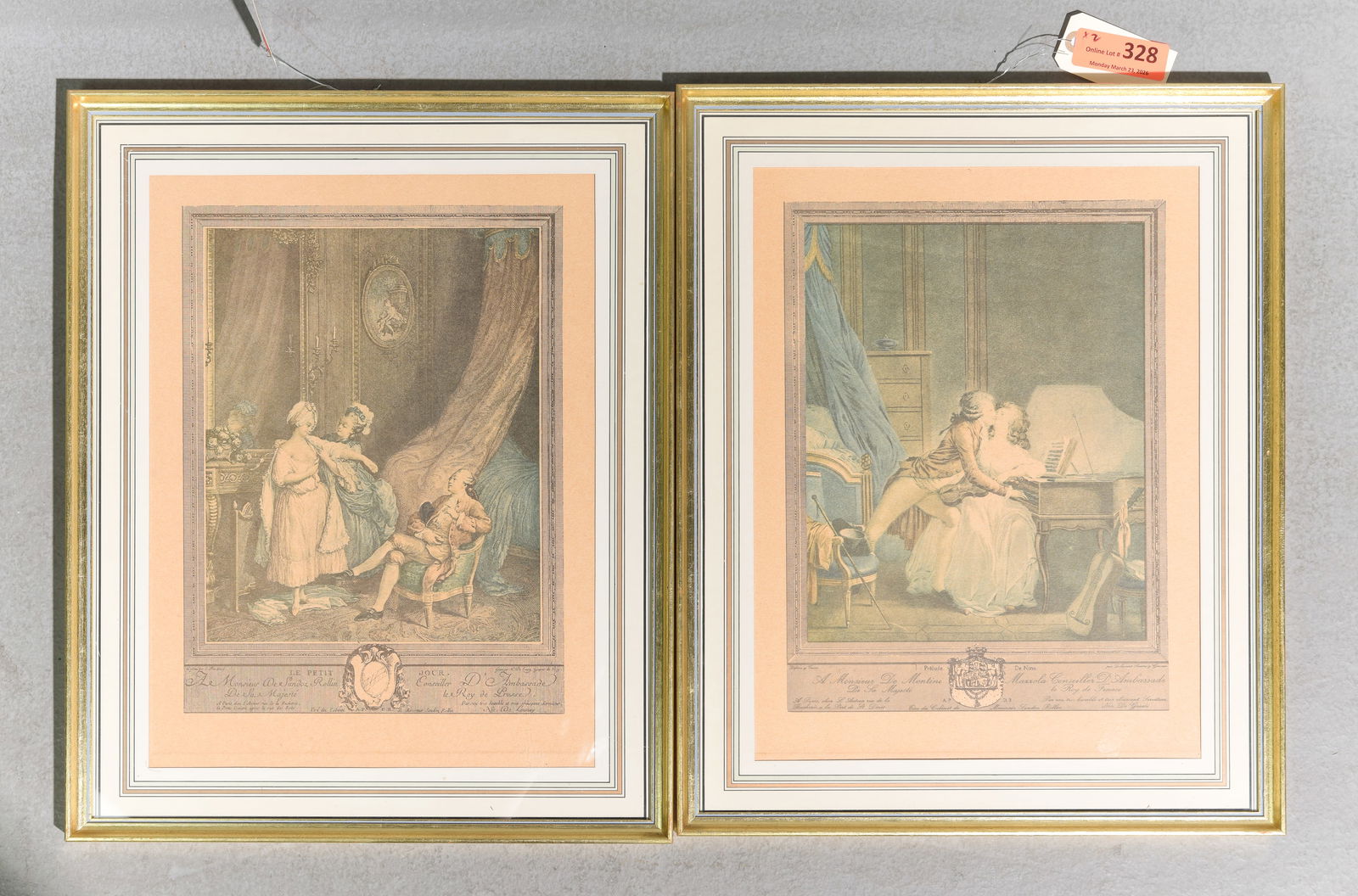 2 Framed Historical Engraving Prints: 2 Framed Historical Engraving Prints - 20.75 in tall x 16.75 x 1