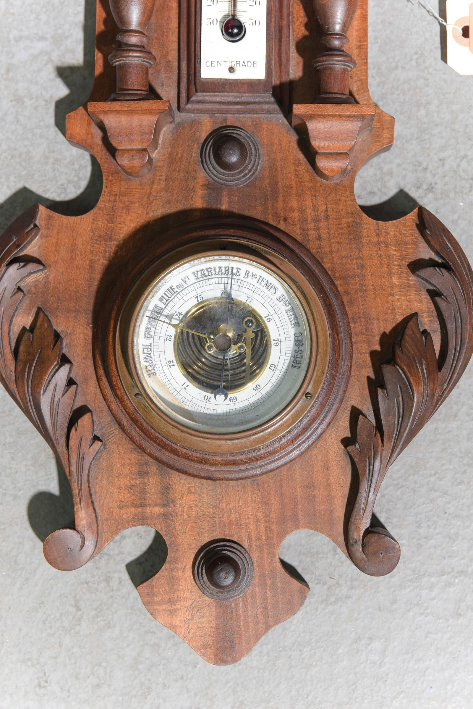 Oak Barometer Thermometer - 3