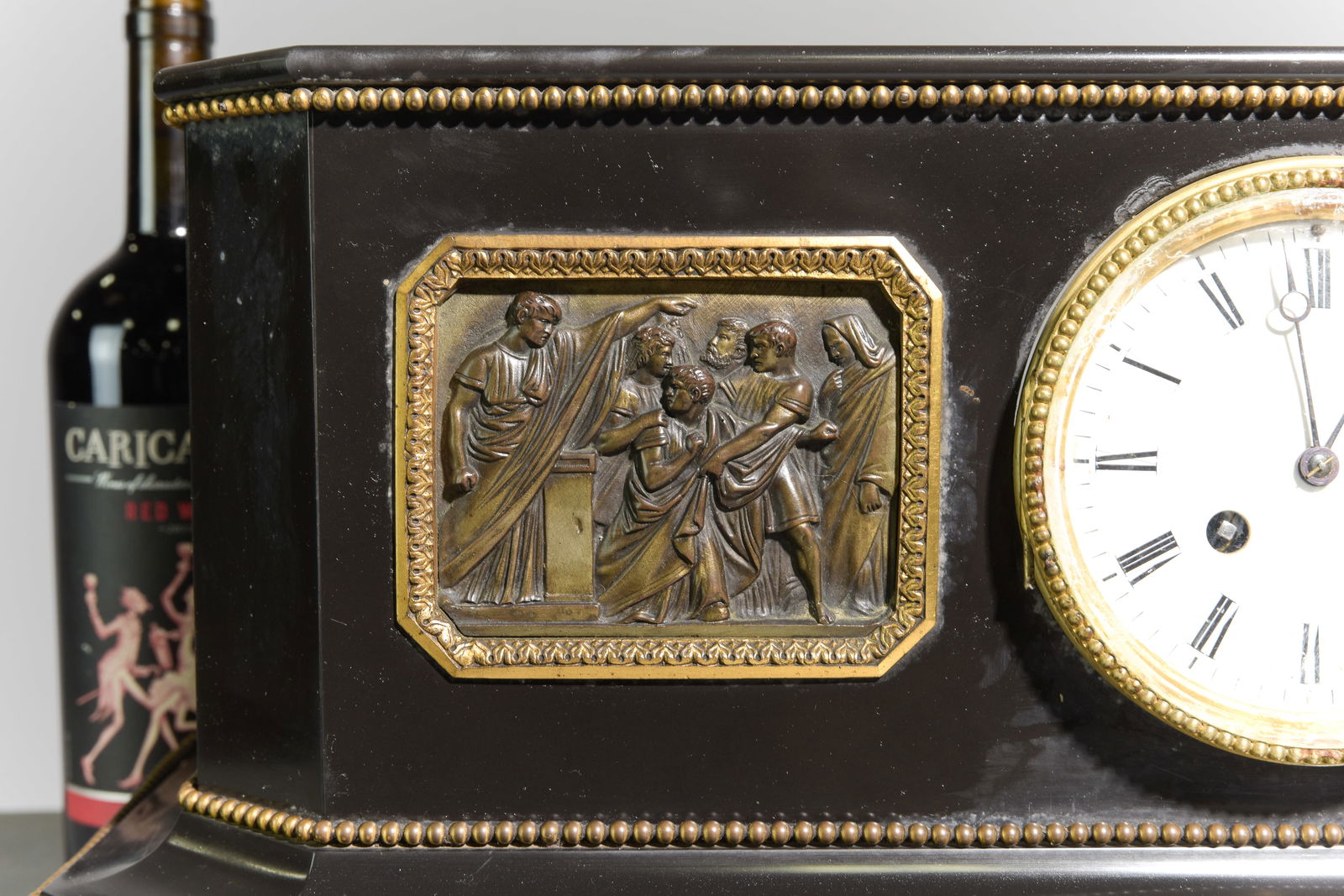 French Empire Style Marble Clock with Ormolu - 3