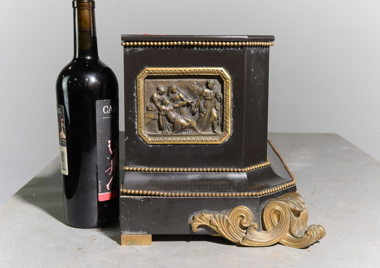 French Empire Style Marble Clock with Ormolu - 4