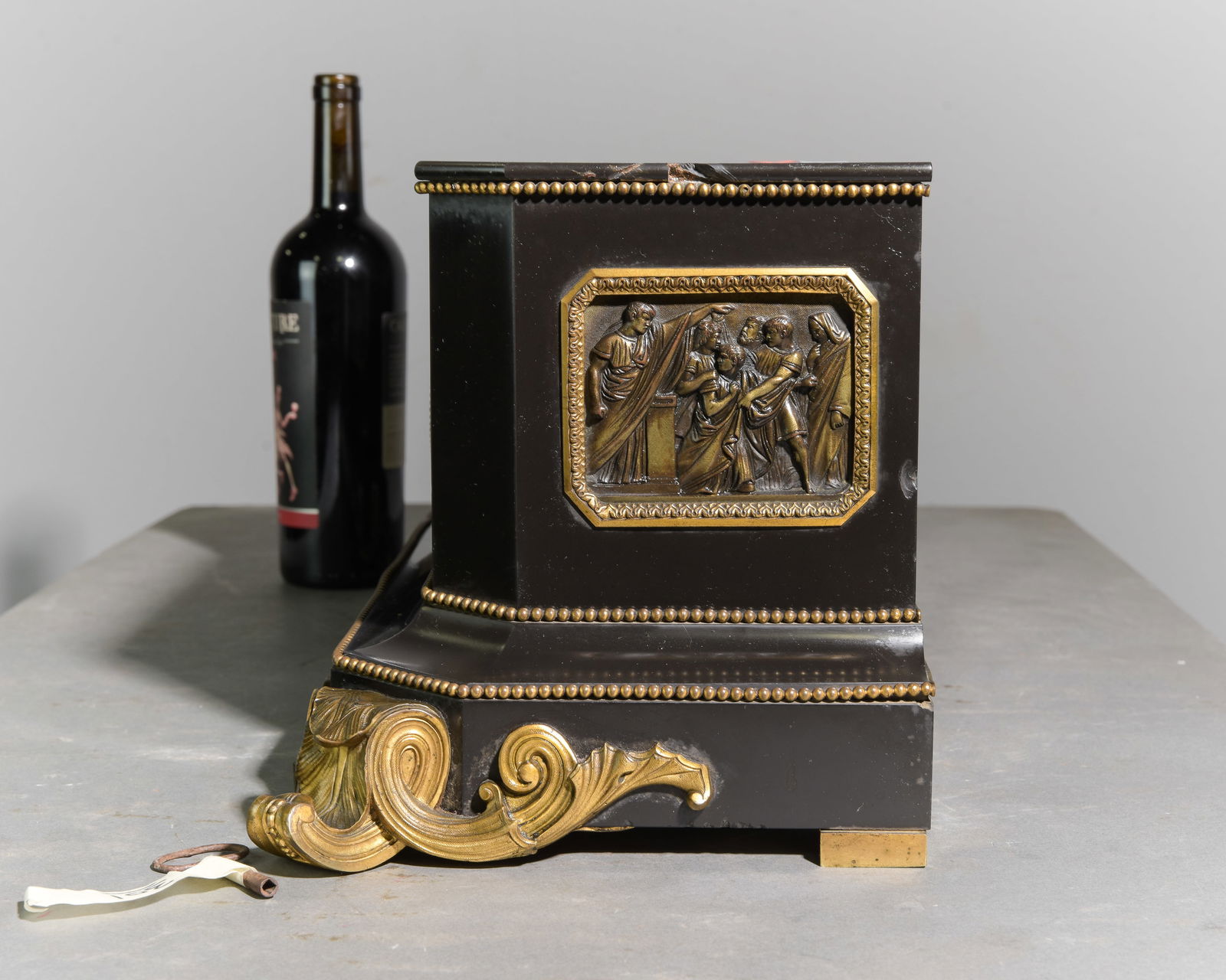 French Empire Style Marble Clock with Ormolu - 6