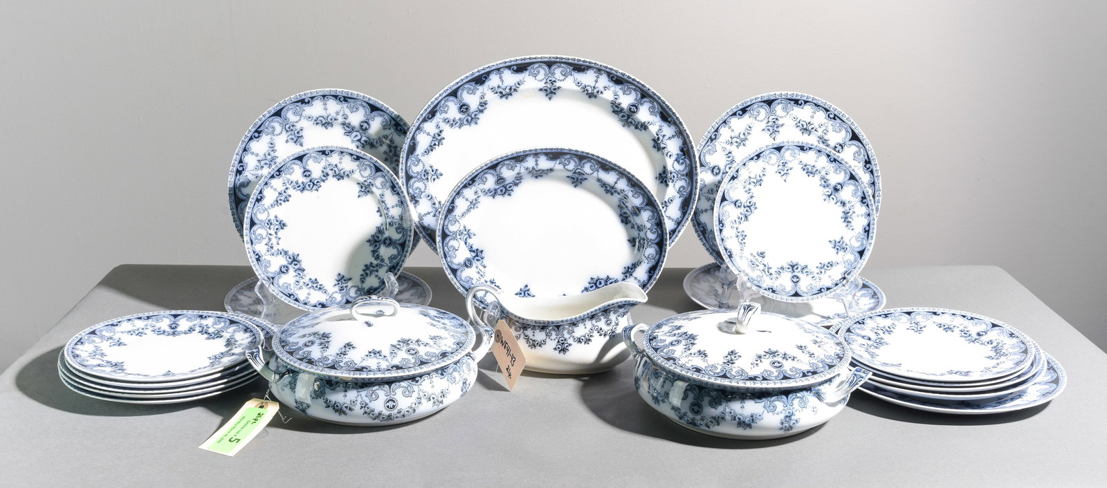 21pcs Flo Blue China Set - Platters, Tureens, Etc. (1 of 4)