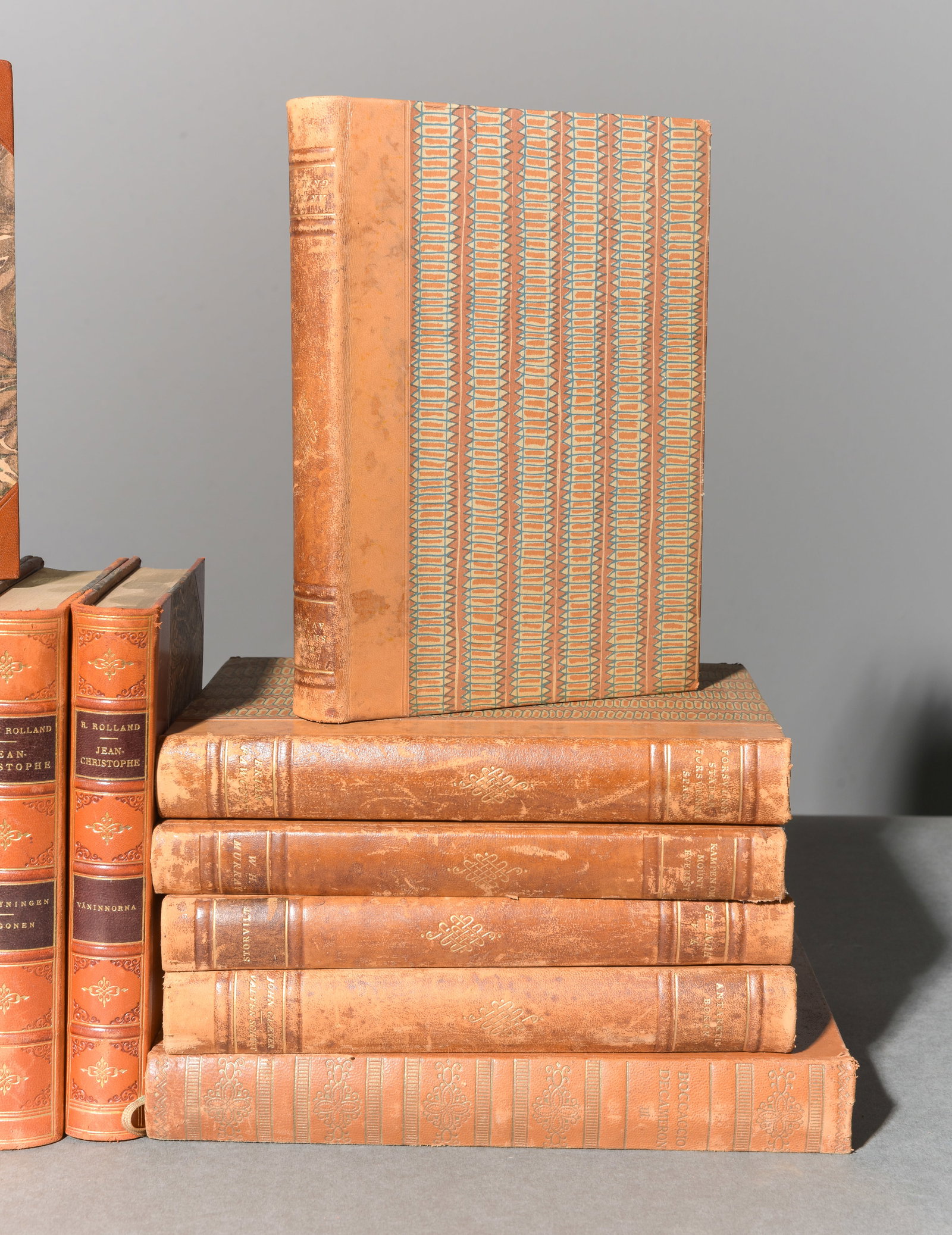 20 Assorted Leather Bound European Books #1 - 2