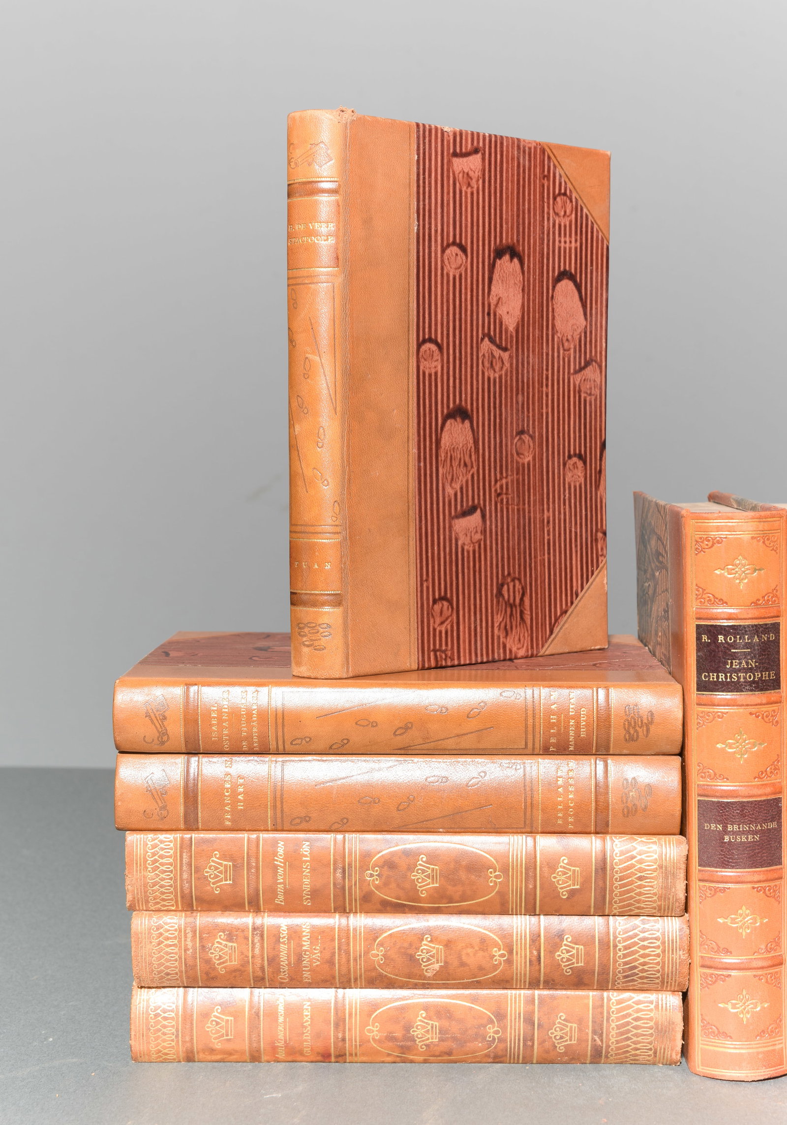 20 Assorted Leather Bound European Books #1 - 4