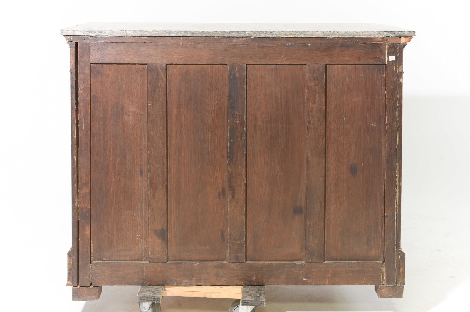 Louis Philippe Style Marble Top Burled Walnut Chest - 7