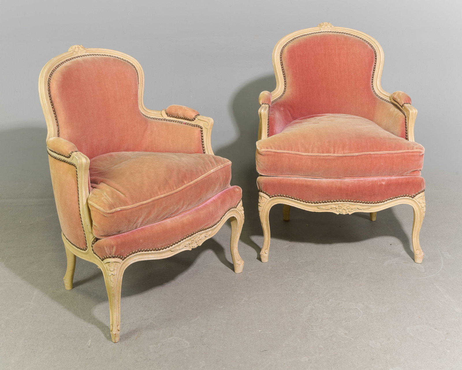 Louis XV Style Pair of Painted Arm Chairs (1 of 3)