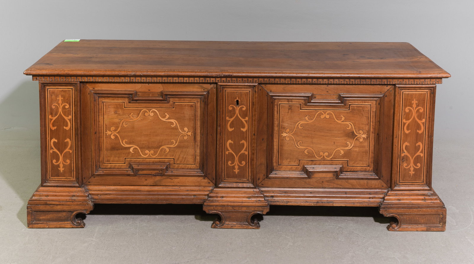 French Hand Painted Trunk / Blanket Box: French Hand Painted Trunk / Blanket Box - 23.5 in tall x 64.5 x 22.5