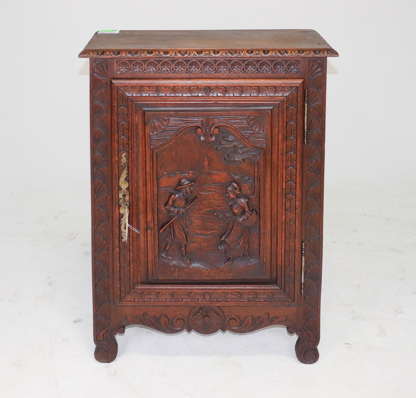 Figural Carved French Breton Style Cabinet (1 of 6)