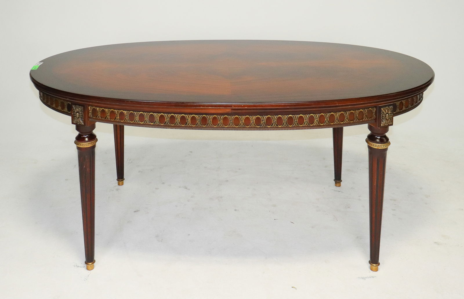 French Louis XVI Style Mahogany Oval Dining Table (1 of 7)