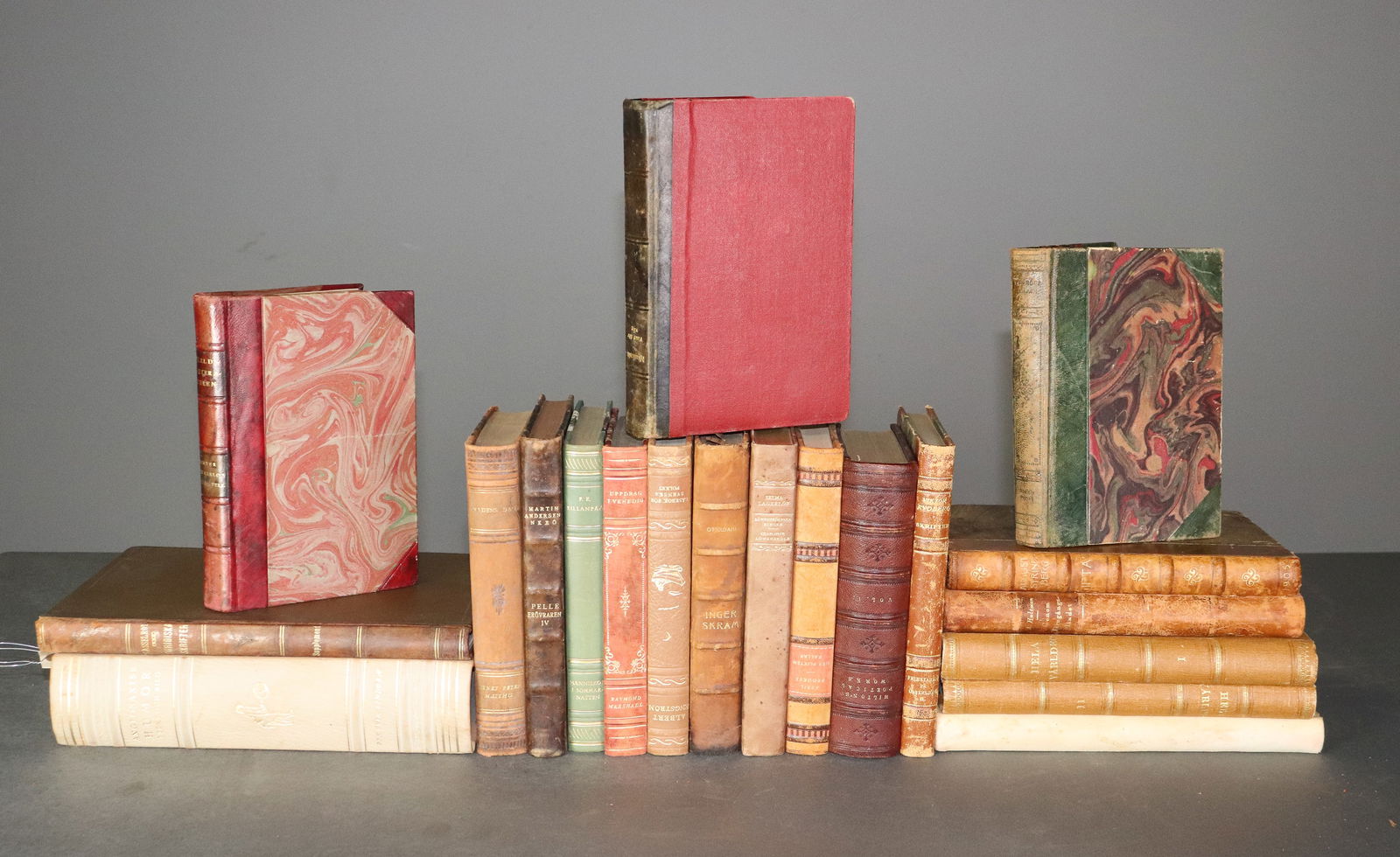 Collection of 20 European Leather Books #1 (1 of 7)