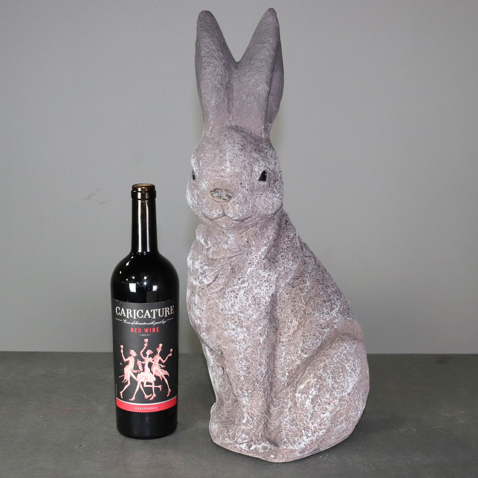 Indoor / Outdoor Rabbit Pottery Figure: Indoor / Outdoor Rabbit Pottery Figure - 19.5 in tall x 11.5 x 7