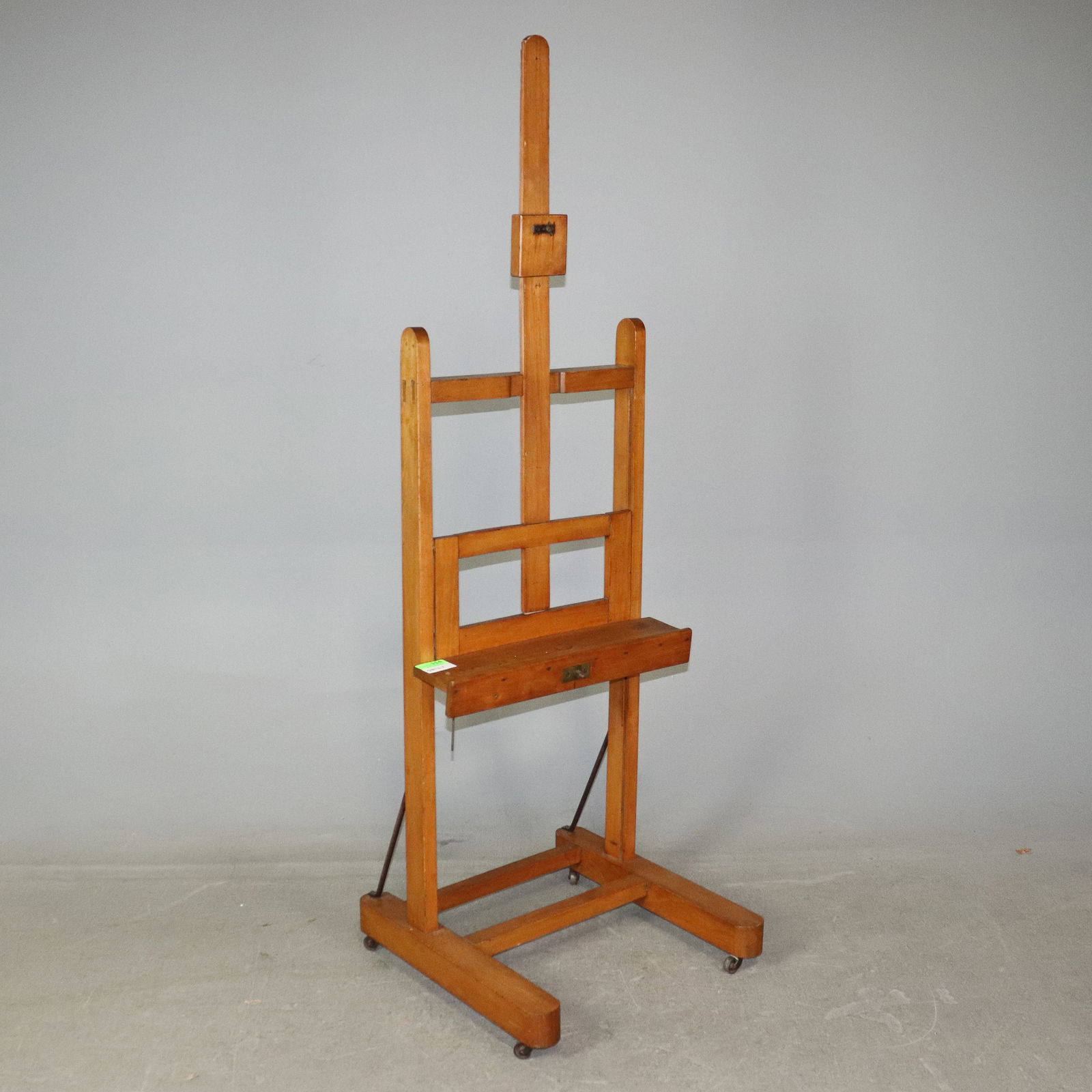 French Style Walnut Easel on Casters: French Style Walnut Easel on Casters - 77 in tall x 24.25 x 25