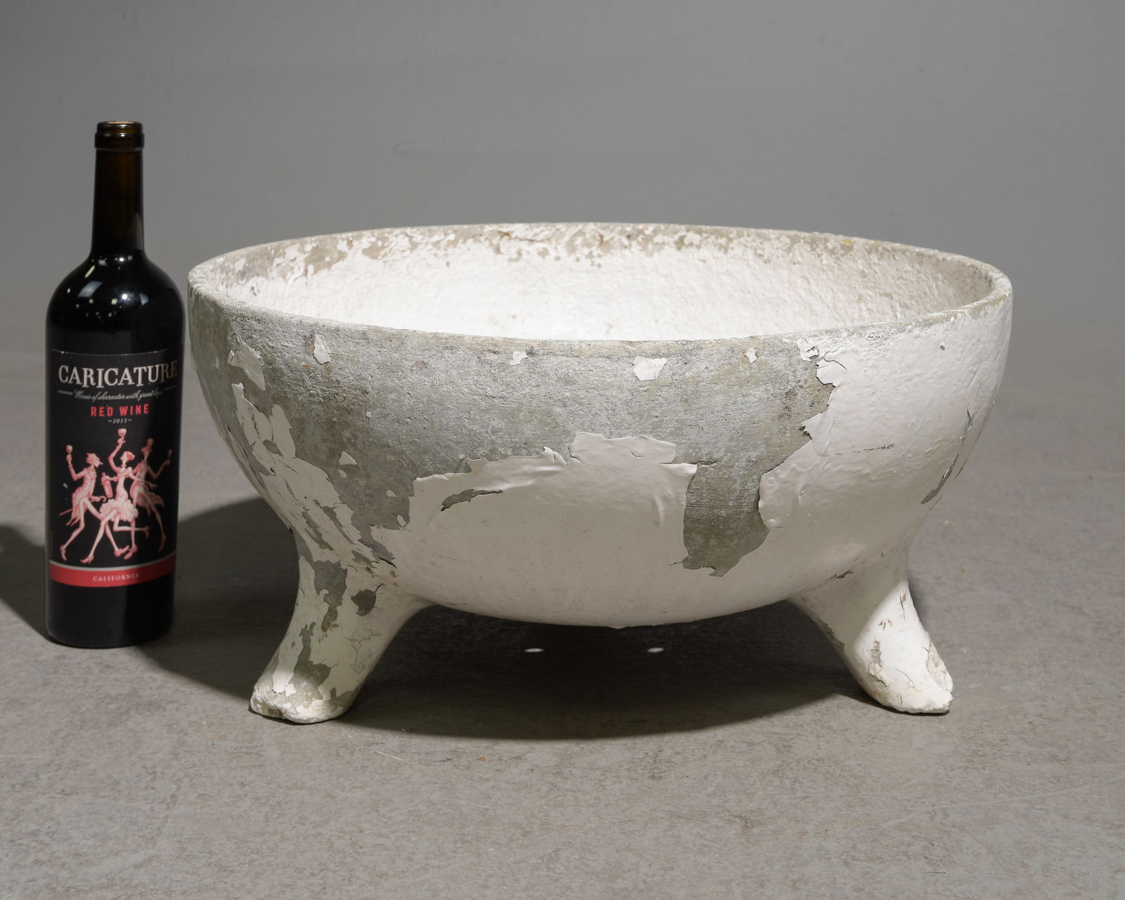 Willy Guhl (1915-2004) - 1/2 Marmite Planter #1: Willy Guhl (1915-2004) - 1/2 Marmite Planter - 9 in tall x 19 inch diameter - Much of Willy Guhl's work is crafted from either concrete or Eternit & made in Switzerland